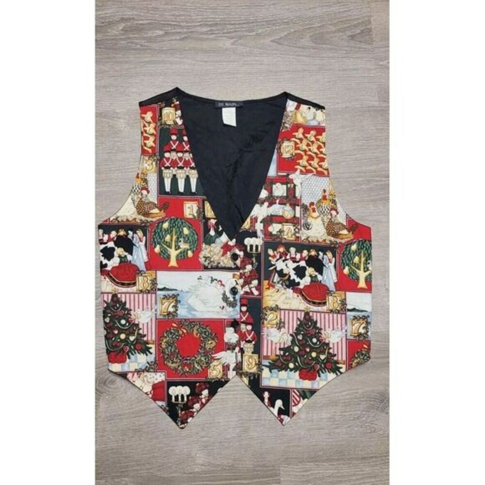 111 Main 12 Days of Christmas Vest Size Large‎